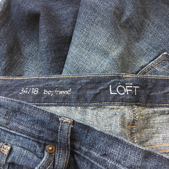 LOFT Jeans Boyfriend Crop Ripped Plus Size 18 - Picture 4 of 5